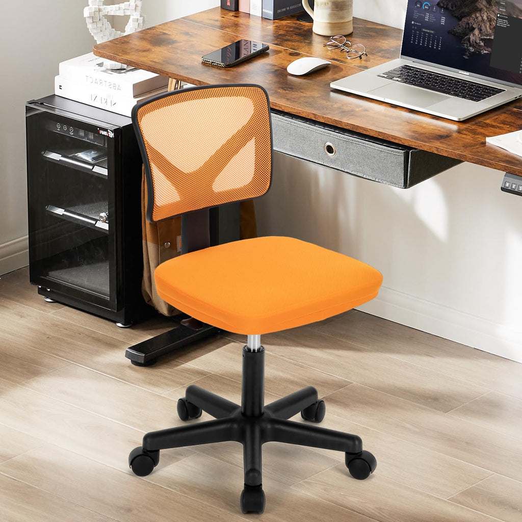 Orange Mesh Ergonomic Low-Back Swivel Office Chair I226