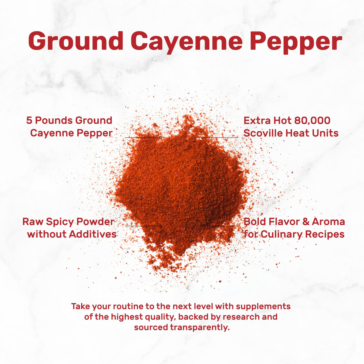 Ground Cayenne Pepper Powder, 5 Pounds I715