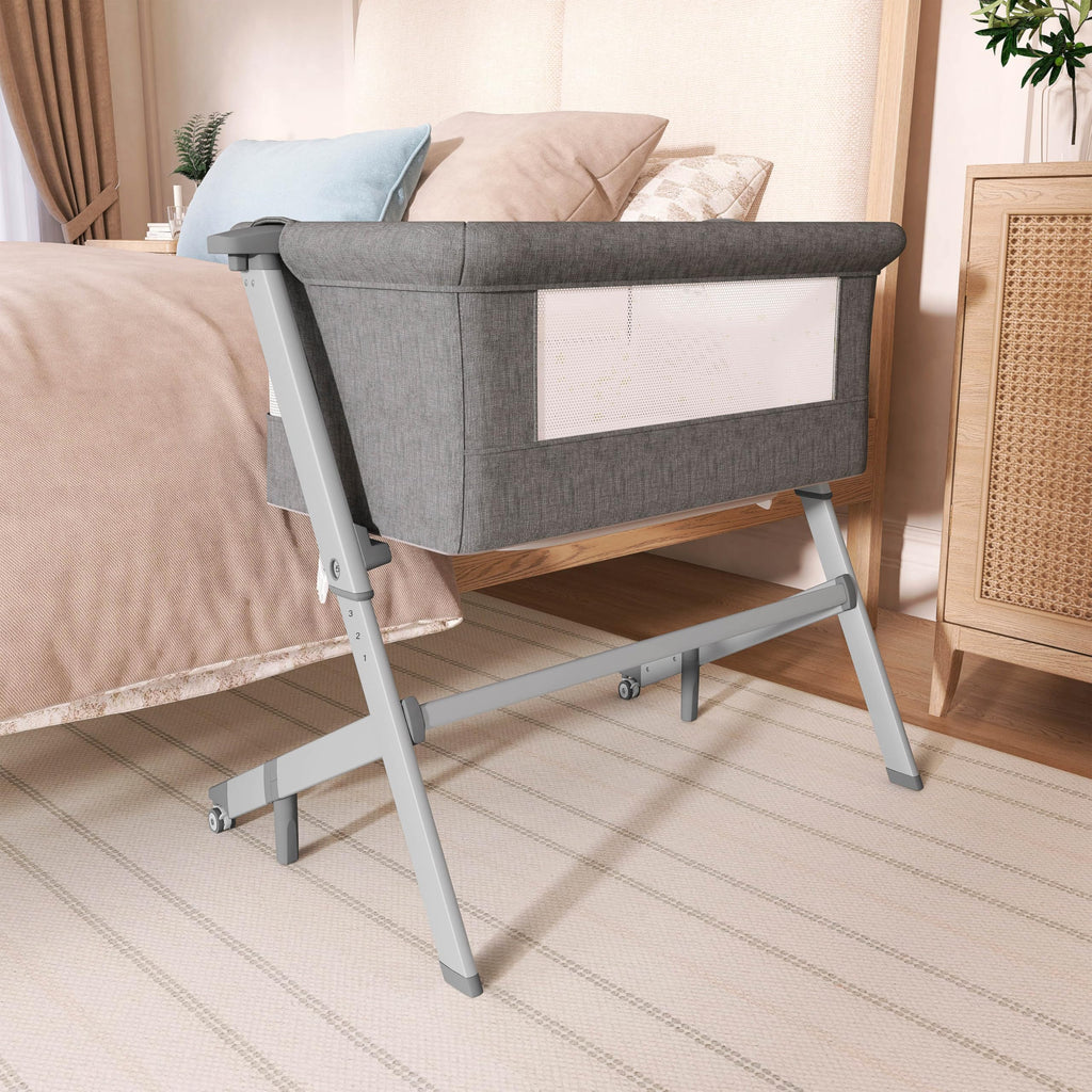 Grey Adjustable Height Bassinet & Bedside Sleeper X1768