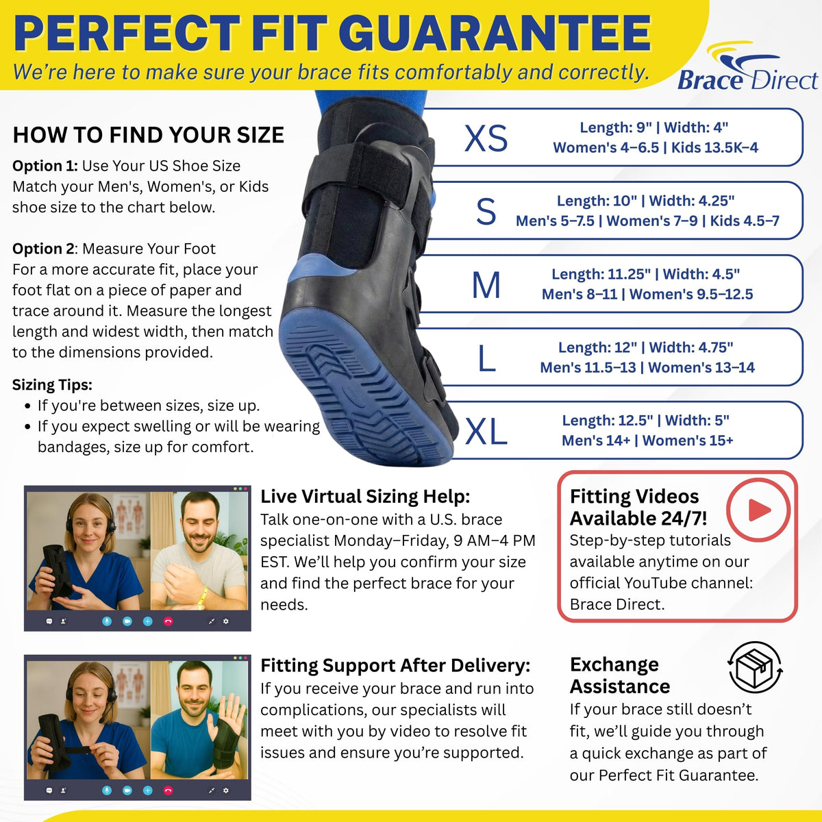 Lightweight Pneumatic Walking Boot M4629
