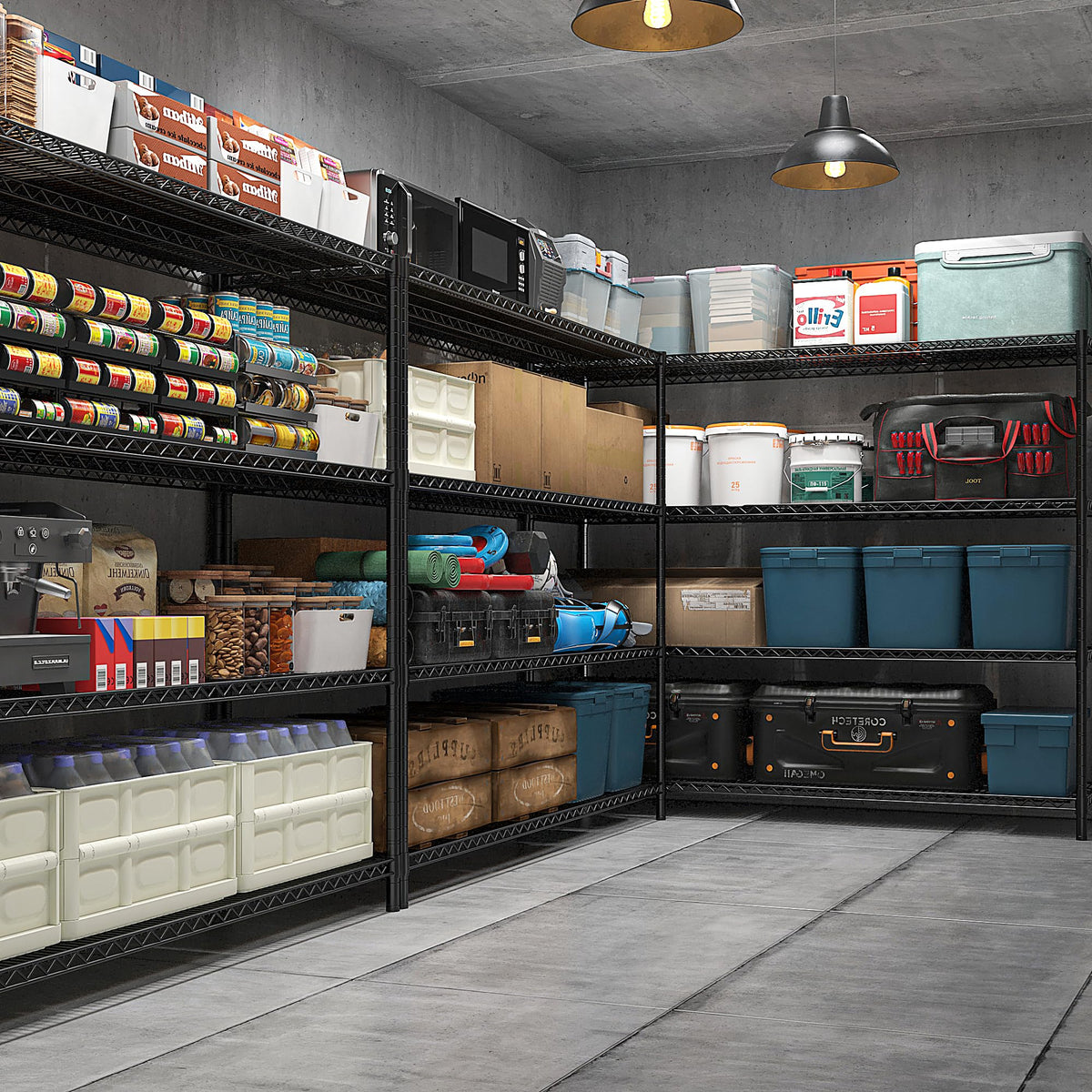4-Tier Heavy Duty Shelving with Wheels L571
