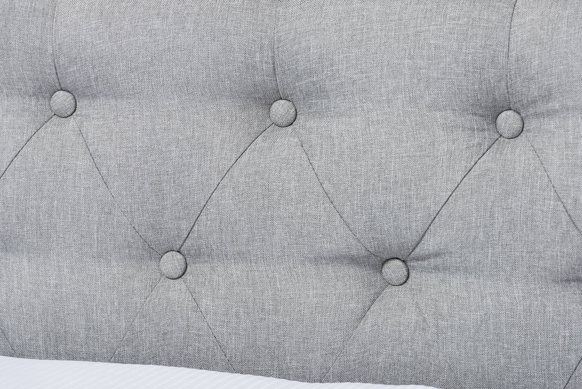 Light Beige Fabric Trundle Daybed A245